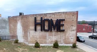 Home sign on Main Street